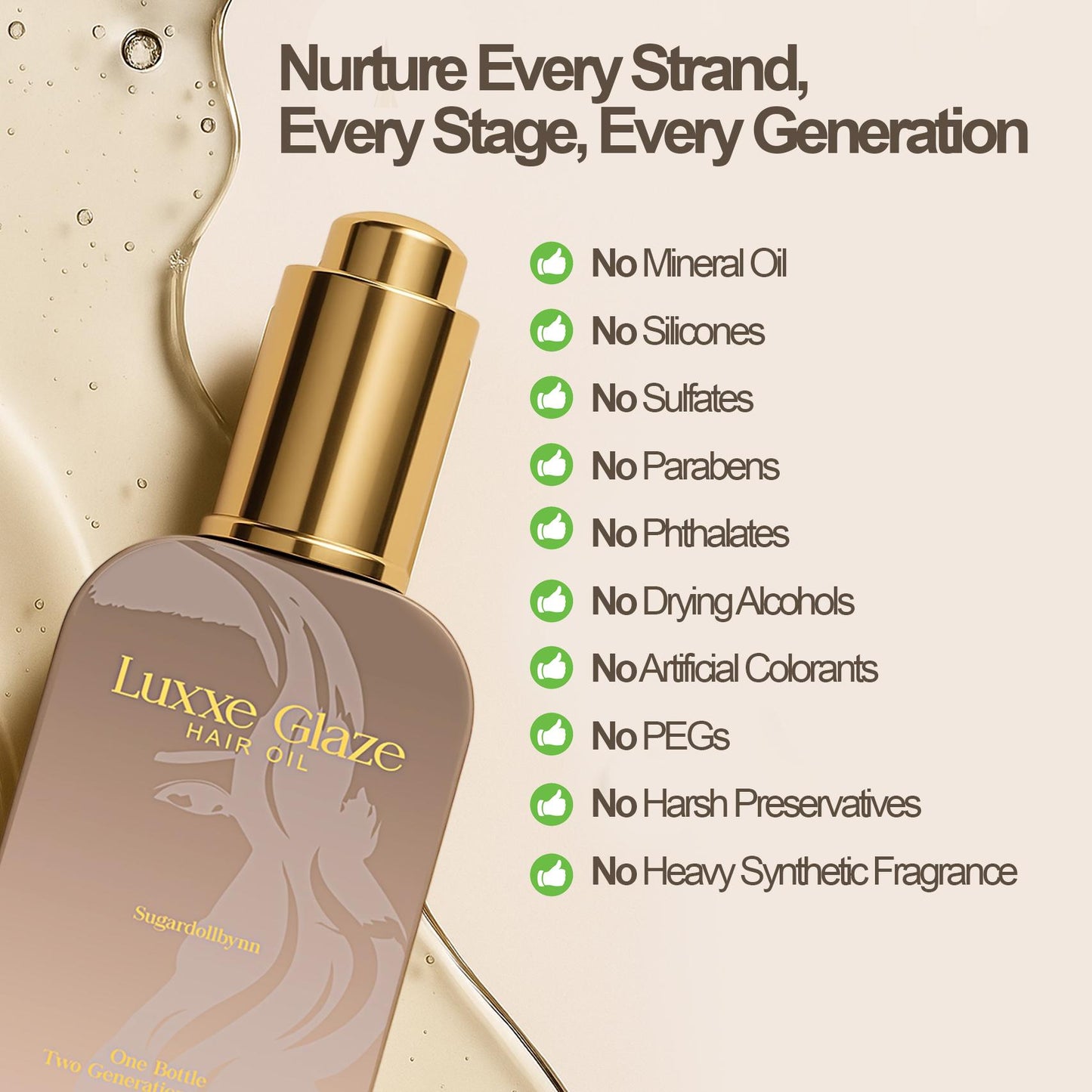 Sugardoll Luxxe Glaze Hair and Scalp oil