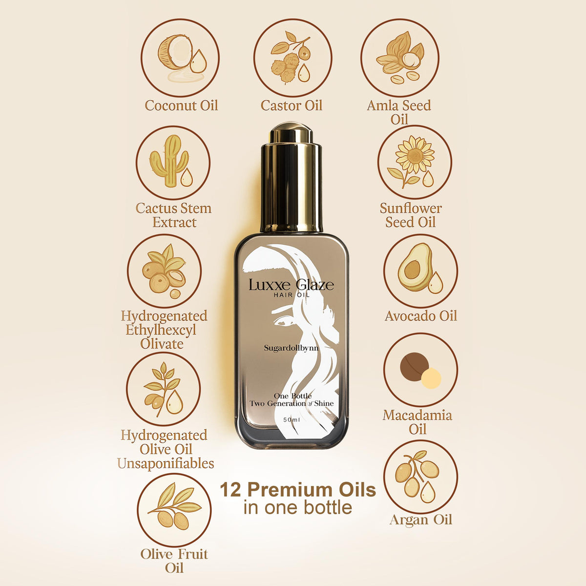 Sugardoll Luxxe Glaze Hair and Scalp oil